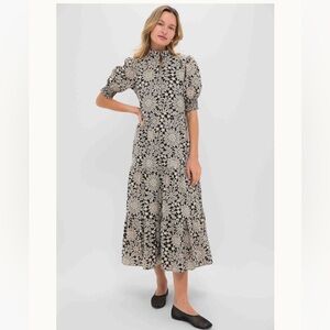 NWT Elegant Black and White Floral Dress